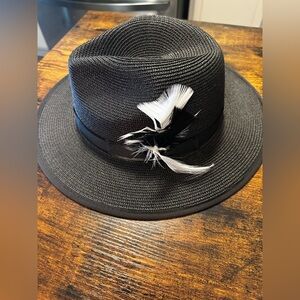 Bruno Capelo Black Fedora Hat Michelangelo Collection XL 7 1/2–7 5/8 NWT